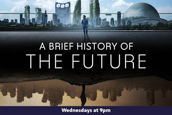 Banner for A Brief History Of The Future, airs Wednesday at 9pm.