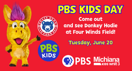 PBS Kids Day: Come out and see Donkey Hodie at Four Winds Field! Tuesday, June 20th. Click to get your Tickets