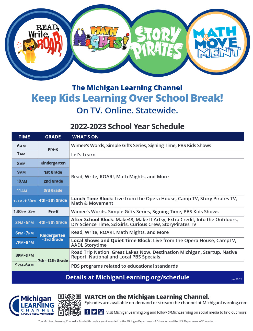 Downloadable Winter Break  Schedule