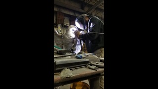 Various photos of the restoration of the fountain
