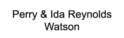 Perry & Ida Reynolds Watson