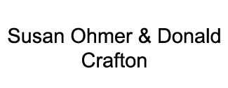 Susan Ohmer & Donald Crafton   Logo