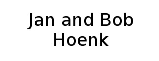 Jan and Bob Hoenk Logo