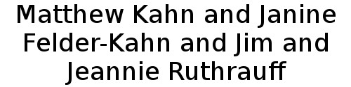 Matthew Kahn and Janine Felder-Kahn and Jim and Jeannie Ruthrauff Logo